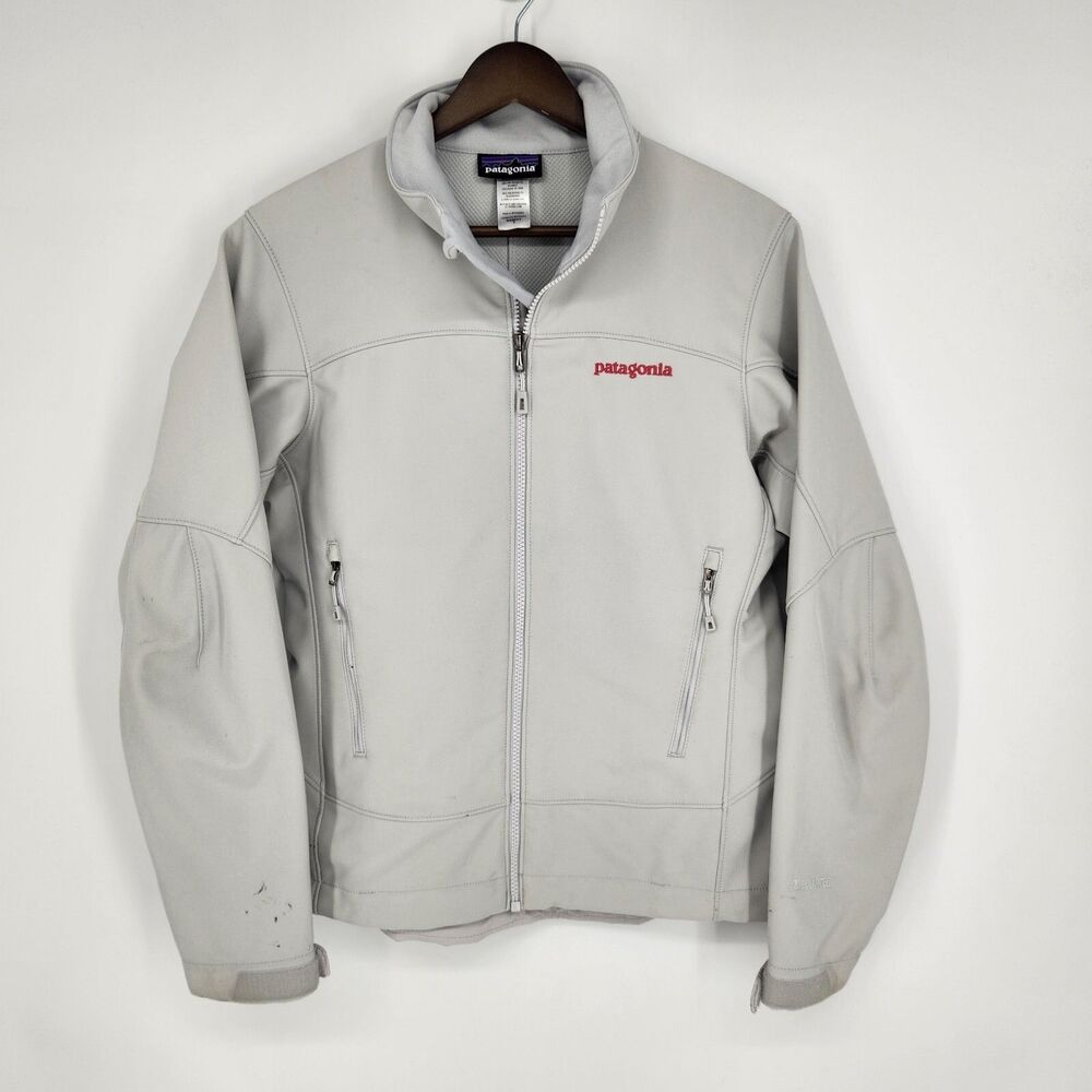 Patagonia Women's Adze Jacket Softshell Polartec Light Gray Size Small